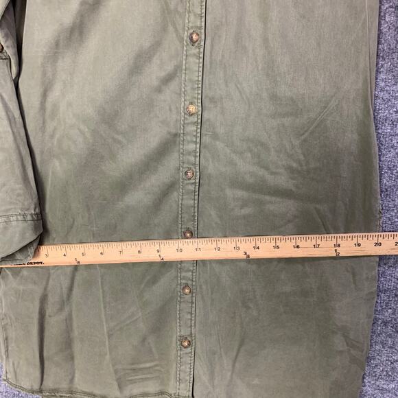 NEW $68 Abercrombie & Fitch‎ Olive Belted Shirtdress Long Sleeve SZ M - Picture 6 of 11